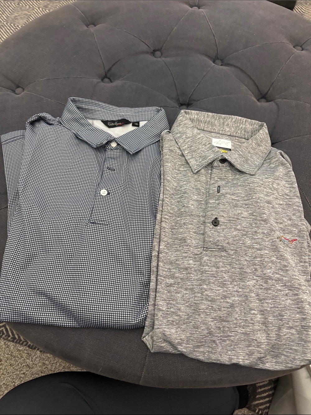 Greg Norman and Walter Hagans Men’s Polo Shirts - Gray and Navy xxl